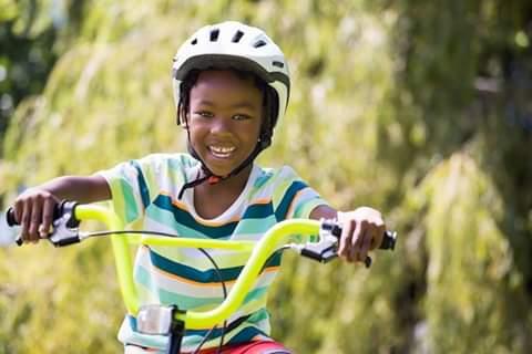 Child riding a bike